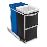 Coș de gunoi din plastic 35 l Dual - simplehuman