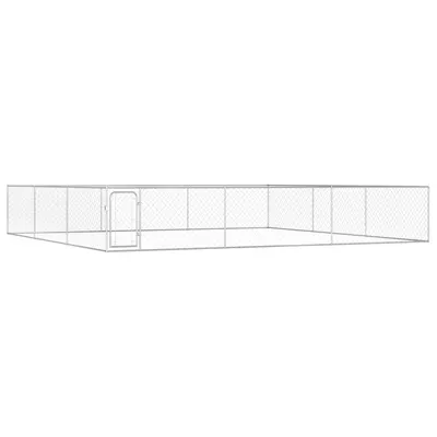 vidaXL Padoc de exterior pentru câini, 6 x 6 x 1 m, oțel galvanizat