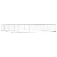 vidaXL Padoc de exterior pentru câini, 6 x 6 x 1 m, oțel galvanizat