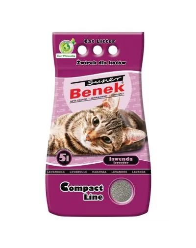 Benek Super Compact nisip pentru litiera, cu lavanda 5 L
