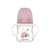 Biberon cu manere si tetina silicon Canpol Easy Start Sleepy Koala 120 ml Roz