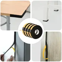 vidaXL Bandă din spumă autoadezivă 4 buc. Negru 30mm x 5m Spumă CR