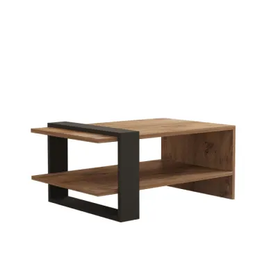 Masuta de cafea OVA, stejar + antracit, 80x55x35 cm