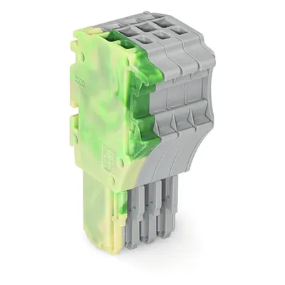 1-conductor female plug; 1.5 mm²; 4-pole; 1,50 mm²; green-yellow, gray