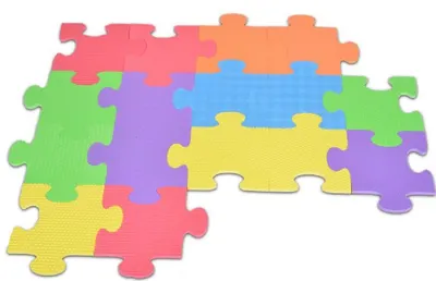 Covoras puzzle moale Moni - Culori, 16 piese