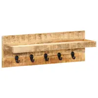 Gossi cuier de haine de perete, 60 x 15 x 20 cm, lemn masiv de mango