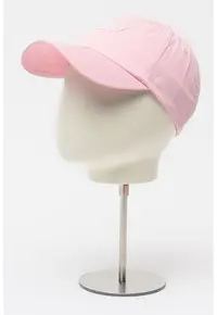 Sapca baseball din bumbac organic cu logo Script - Alb/Roz pastel