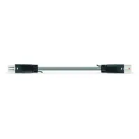 pre-assembled interconnecting cable; Socket/plug; 2-pole; Cod. F; 3 m; gray