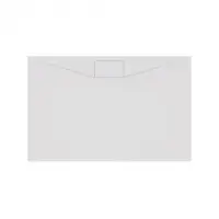 Cadita de dus dreptunghiulara, din marmura turnata, alba, 100x90x3.5 cm, pentru inzidire, KolpaSan Acro
