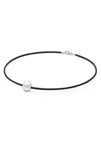 Colier argint choker cu perle naturale - Rebelle