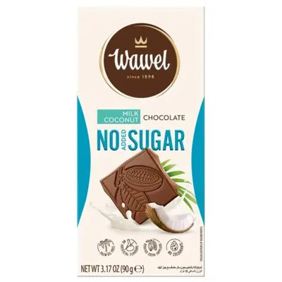 Ciocolata cu crema de lapte si cocos, fara zahar adaugat, Wawel, 90g Engros