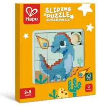 Puzzle din lemn glisant Hape - 16 piese