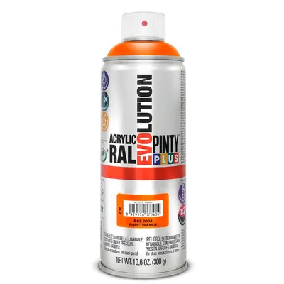 Vopsea Spray acrilica orange, interior / exterior, ral 2004, 400 ml, Pintyplus