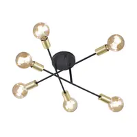 Corp suspendat Cross 6xMax.40W E27 Negru mat