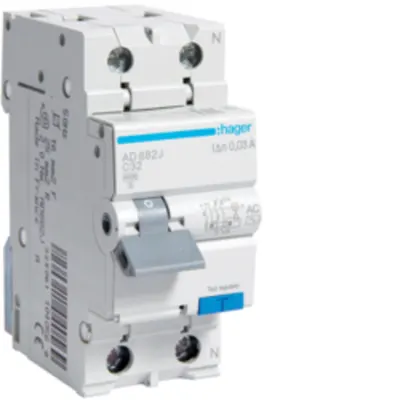 Disjunctor diferențial P+N 32A-30mA, C, 4,5kA, tip AC