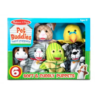 Set 6 papusi de mana Animale de companie - Melissa & Doug