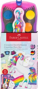 Acuarele pastila, 12culori/set, Connector Unicorni 2025, Faber-Castell