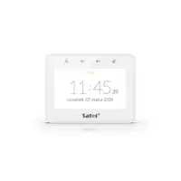Tastatura touch screen Satel Integra INT-TSG2R-W, 4.3 inch, functii MACRO, Mifare 13.56 MHz, slot card, alb