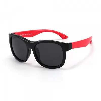 Ochelari De Soare Bebelusi Techsuit 8306-C14, Polarizati, Negri Rosii