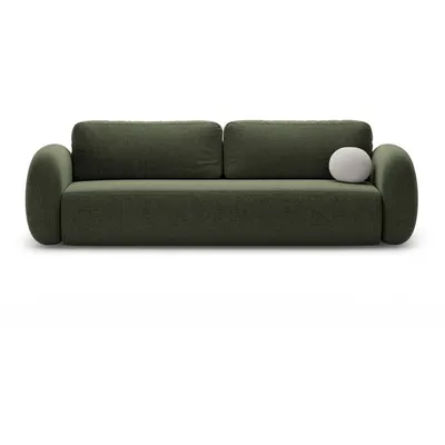 Canapea verde extensibilă/cu spațiu de depozitare cu tapițerie din chenille 262 cm Tonale – Cosmopolitan Design