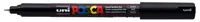 Marker permanent Uniball Posca pe baza de apa – Negru, 1.0 mm