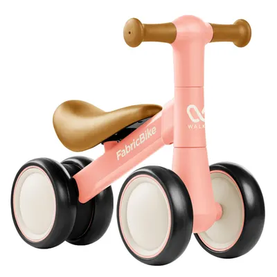 Walker - Bicicletă de echilibru pentru bebeluși 10-24 luni, 4 roți. Pink