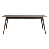 Masă de dining maro închis extensibilă cu aspect de lemn de stejar 90x190 cm Yumi – Rowico