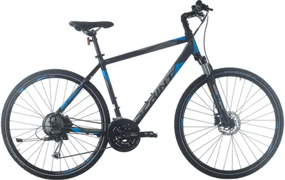 Bicicletă de bărbați cu viteze SPRINT - Sintero Plus Man, 28'', 560 mm, negru/albastru