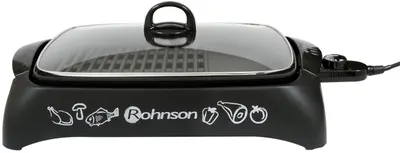 Grătar Rohnson - R-250, 2200W, nervurat, negru