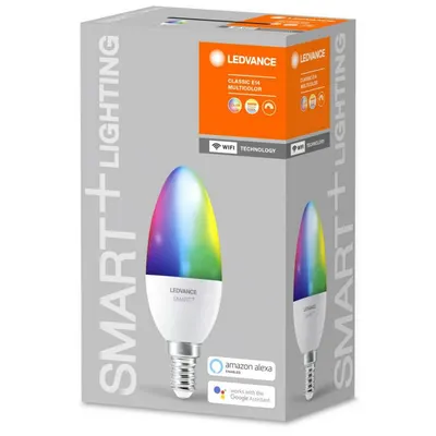 Bec Led Ledvance SMART+ WiFi candle multicolour, E14, 5W (40W), 230V Osram 000004058075485570