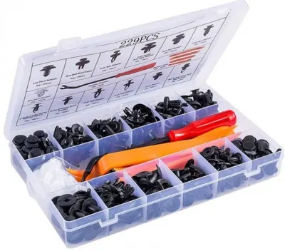 Cleme de Fixare Universale Plastic - Cutie 229PCS