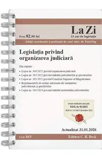 Legislatia privind organizarea judiciara Act. 31 Ianuarie 2026 Ed.Spiralata
