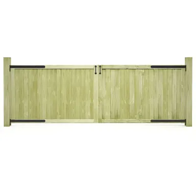 vidaXL Porți de grădină, 2 buc., 300x100 cm, lemn de pin tratat