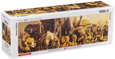 Puzzle panoramic Eurographics din 1000 de piese - Arca lui Noe, Haruyo Takino