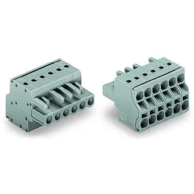 2-conductor female connector; 2.5 mm²; Pin spacing 5 mm; 9-pole; 2,50 mm²; gray