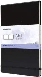 Album Moleskine Watercolour - Negru, pagini neacoperite