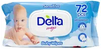 Șervețele umede pentru bebeluși Delta Magic - 72 buc, albastru