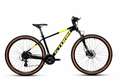 Bicicleta MTB Storm Trail Man 1.0, 29 Inch, Cadru 21, Frane Hidraulice, Negru Galben