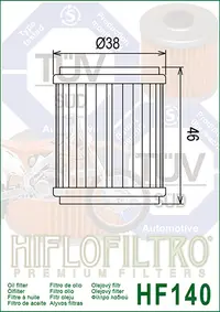 Filtru Ulei HF140 Hiflofiltro Husqvarna Yamaha