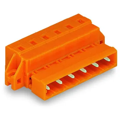 1-conductor male connector; clamping collar; 2.5 mm²; Pin spacing 7.62 mm; 6-pole; 2,50 mm²; orange