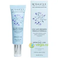 Crema/Fond de Ten 3in1 Anti-Roseata si Cuperoza SPF50 pentru Toate Tipurile de Ten 30ml
