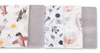 Set 5 scutece multifunctionale Sensillo Cosmos Grey 70x80 cm din muselina 100 bumbac,suprafata texturata,moale si absorbanta