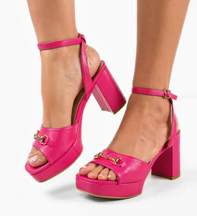 Sandale cu toc Merab Fuchsia