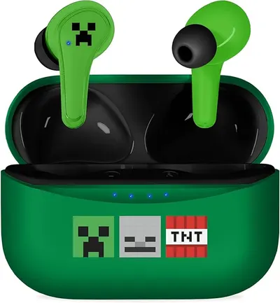 Căști fără fir OTL Technologies - Minecraft Icons Green, TWS, verde