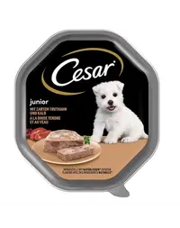 CESAR Junior pate pentru pui de catel 150 g curcan si vitel