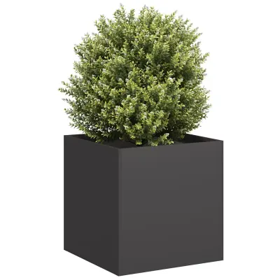 vidaXL Jardinier negru 40x40x40 cm Oțel laminat la rece