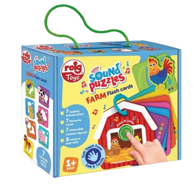 Cartonase puzzle cu sunete - Animale de la ferma
