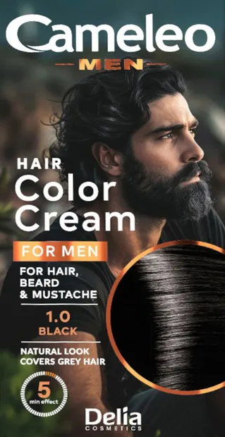 Delia Cameleo Vopsea de păr și barbă, 1.0 Negru, 30 ml