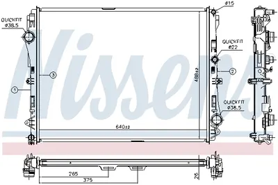 Radiator racire motor potrivit MERCEDES CLS (C257), E (A238), E (C238), E (W213), E ALL-TERRAIN (S213), E T-MODEL (S213), EQC (N293), ESPRINTER (B910), EVITO (W447) 1.7D-Electric