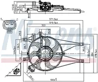 Ventilator radiator (cu carcasa) FIAT PALIO, SIENA 1.2 dupa 1997